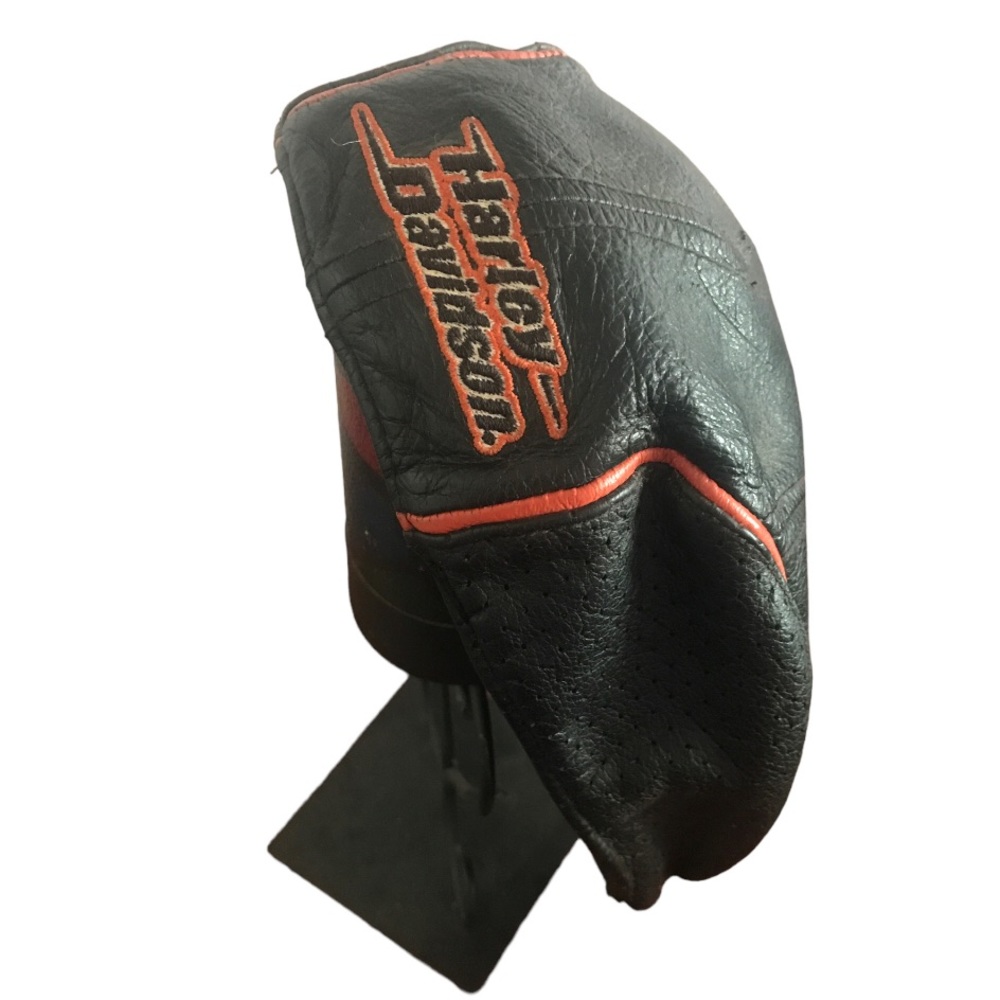 Mens Harley Davidson Cap Leather EUC